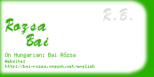 rozsa bai business card